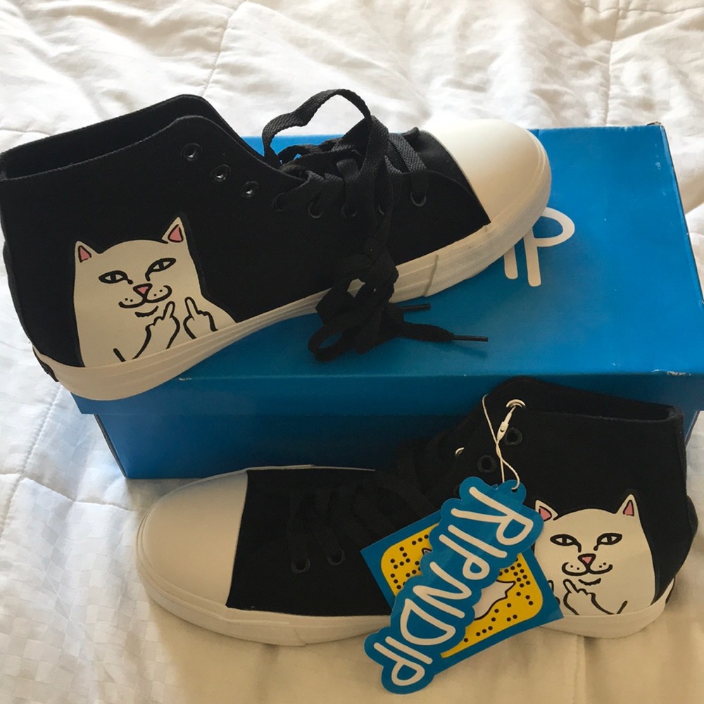 NWT RipNDip Lord Nermal Black Hi-Tops